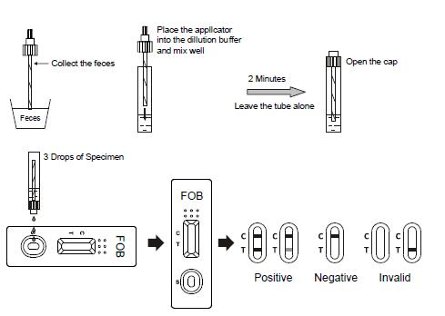 Kit occulte fécal FOB d'analyse de sang