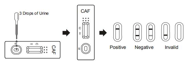 cassette d'essai de toxicomanie d'approbation de la CE de 1000 ng/mL/jaugeur/essai rapide kit de panneau pour la détection qualitative de caféine