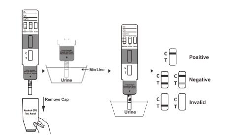 Kit rapide éthylique d'essai de toxicomanie de cassette/jaugeur/d'urine 500 ng/mL*1000 ng/mL Glucuronide de panneau (ETG) pour le diagnostic