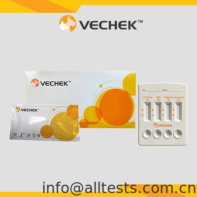 Bon prix Cassette de test rapide combiné canin pour anticorps contre Ehrlichia, Anaplasma, Babesia, Leptospira avec résultats rapides, haute précision, fonctionnement simple en ligne