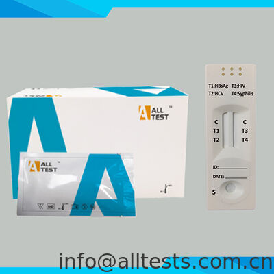 Bon prix Test rapide combiné HBsAg/HCV et VIH/syphilis avec un temps de lecture de 15 minutes, haute précision pour l'échantillon de sang total/sérum/plasma en ligne