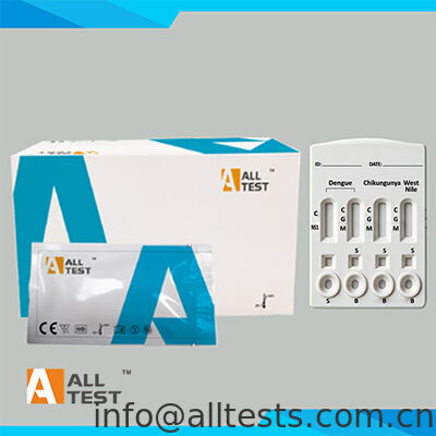 Bon prix Test rapide combiné dengue/chikungunya/virus du Nil occidental certifié CE avec un temps de lecture de 10 minutes et une grande précision en ligne
