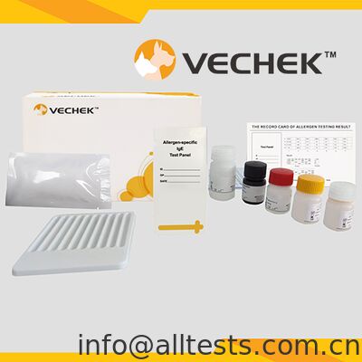 Bon prix Kit de test rapide d'anticorps IgE spécifiques aux allergènes canins, temps de lecture de 36 minutes pour la détection qualitative en pack de 10 tests en ligne