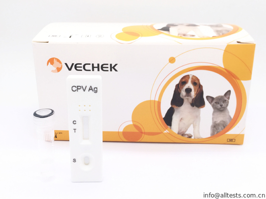 Good price Kits rapides d'essai d'antigène canin de Parvovirus (Cpv), cassette rapide d'essai de couleur blanche avec la fenêtre d'essai en ligne