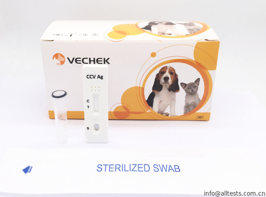 Good price Kits rapides d'essai d'antigène canin de syndrôme respiratoire aigu grave (Ccv) basés sur le format de sandwich facile et commode en ligne