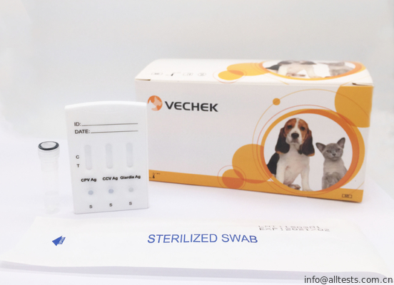 Good price Canin CPV + CCV + cassette diagnostique rapide rapide combinée de kit d'antigène de Lamblia de Giardia en ligne