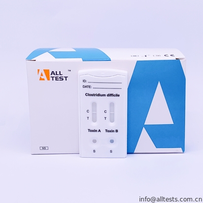 Good price L'écoulement latéral Immunochromatographic de la CE analyse la cassette rapide combinée difficile d'essai de la toxine B de la toxine A+ de clostridium en ligne
