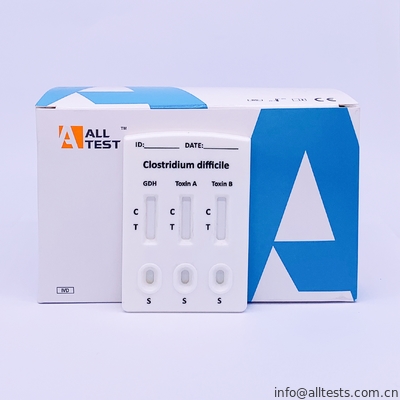 Good price Clostridium difficile GDH + toxine résidus rapides combinés de cassette d'essai d'A + de B en ligne