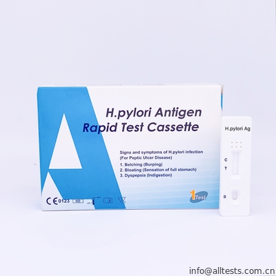 Good price Analyses latérales d'Immunochromatographic d'écoulement de cassette rapide d'essai d'antigène de H.Pylori en ligne
