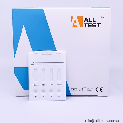 Good price L'écoulement latéral Immunochromatographic analyse la cassette rapide combinée d'essai de syphilis de HBsAg/HCV/HIV/ en ligne
